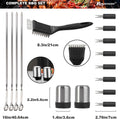 ROMANTICIST 20Pc Heavy Duty BBQ Grill Tool Set in Case - the Very Best Grill Gift for Father'S Day and Christmas - Professional BBQ Accessories