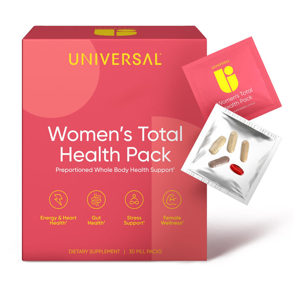 Women'S Total Health Daily Vitamin Packs - All in One Multivitamin for Women, Essential Vitamins & Minerals for Energy, Stress, Digestion & Gut