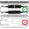 USB Adapter Cable, 49.2 Inch Long QD (Quick Disconnect) to USB Type a Plug USB-A Male Cable for Plantronics QD Headset Computer Laptop PC Soft
