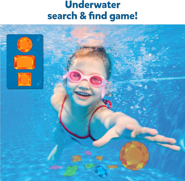 Skillmatics Seek & Splash Diving Gem Toys - Underwater Search and Find Game, Perfect for Swimming Pool & Summer Fun for Kids, Gifts for Boys &