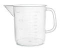 EISCO Plastic Pitcher, 1000Ml (1L) - Short Form, Euro Design - Molded Graduations - Chemical Resistant & Autoclavable Polypropylene - Measuring Jug