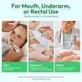 Basal Thermometer for Adults and Kids, Fast & Accurate with Fever Alert, Mute Function, FSA/HSA Eligible - Essential for Babies and Adults,