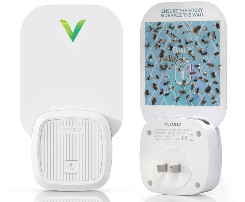 VEYOFLY Fly Catcher Indoor, Fly Trap Indoor, (1 Device + 3 Refills) Fruit Fly Traps for Indoors, Gnat Traps for House Indoor, Bug Killer, Fly