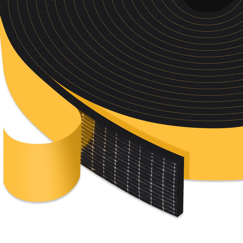 Strong Self Adhesive Foam Weather Stripping, Foam Seal Tape for Doors and Windows, Soundproof Weatherproof Insulation Strips, AC Seal Strip,