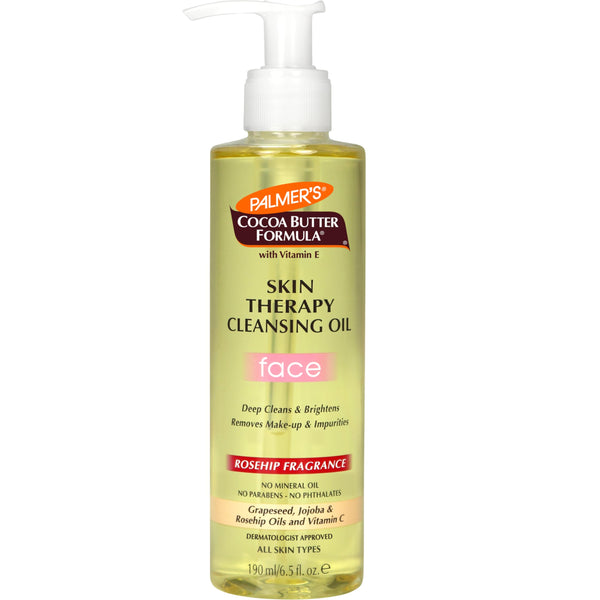 Palmer'S Cocoa Butter Skin Therapy Cleansing Facial Oil, Gentle Makeup Remover for Face, Rosehip Fragrance, 6.5 Ounce