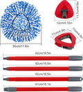 Spin Mop Head Replacement,Iron Spin Handle,Brush and Base Compatible with O Cedar Easywring 1 Tank System,Microfiber Mop Refills and 30-58" Handle