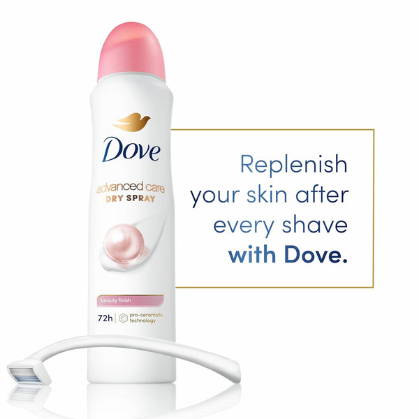 Dove Advanced Care Antiperspirant Deodorant Spray Beauty Finish to Help Skin Barrier Repair after Shaving by Boosting Skin'S Ceramide Levels
