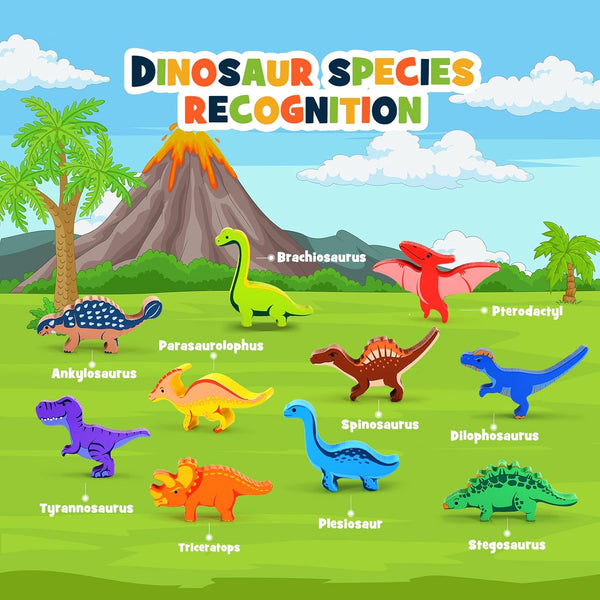 Dinosaur Toys for Kids 3-5: Wooden Stacking Montessori Toys for 3 4 5 6 7 8 Year Old Boys Girls Balance Competition Game for Family Birthday Gifts