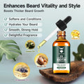 Beard Growth Oil - 2X Concentration Biotin Beard Oil for Men (2 oz) - Natural Mens Beard Oil with Argan Oil, Jojoba Oil and Vitamin, Beard Growth