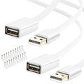 SIOCEN 13FT 2 Pack USB Power Extension Cable for Wyze Cam,Wyzecam Pan,Yi Cam,Yi Dome Home,Oculus Go,Kasa,Security Camera,Furbo Dog,Nest-Cam,Arlo