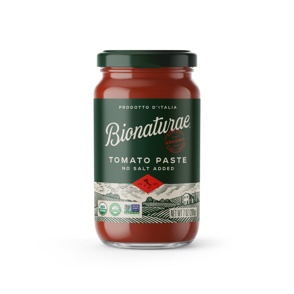 Bionaturae Organic Tomato Paste - No Salt Tomato Paste, Tomato Paste in a Jar, Keto Friendly, Non-Gmo, USDA Certified Organic, No Added Sugar, No