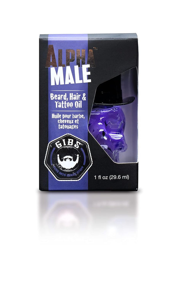 GIBS Signatur Series Skull Hair & Tattoo Oil (Skull Jars) - Softens & Strengthens Beard Growth, Moisturizes Skin