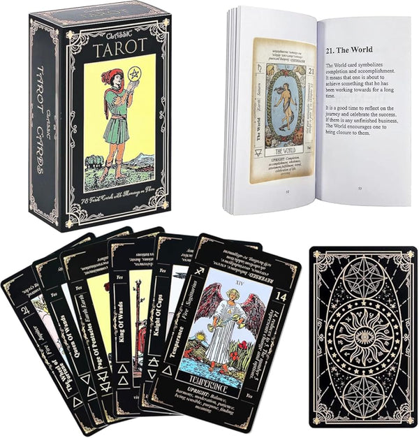 SUNHHX Tarot Cards Set with Guide Book for Beginners