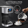 Taylor Swoden 12-Cup Programmable Coffee Maker, Regular & Strong Brew Drip Coffee Machine for Home and Office, Glass Carafe, Pause & Serve, Auto