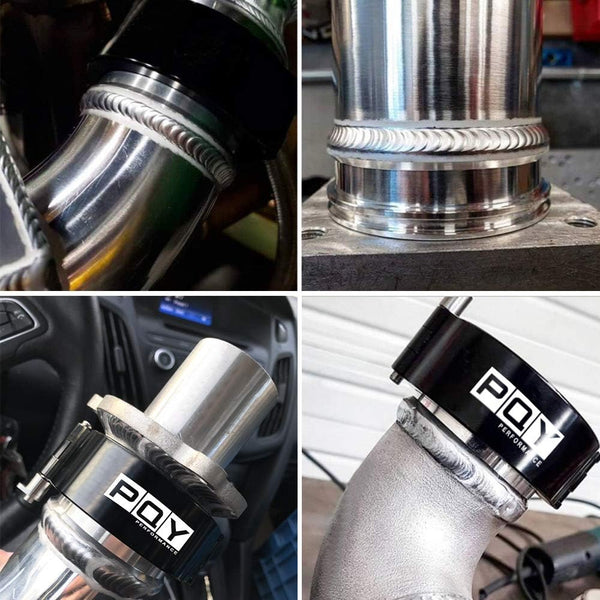 3 Inch Aluminum Quick Release V Band Clamp with Flange Intake Intercooler Pipe Clamp Throttle Union Sleeve