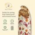 Bee's Wrap Vegan Beeswax Wraps for Bread - Beeswax Bread Wrap for Sourdough & Bread Storage - Made in USA Reusable Natural Food Wrap - Meadow