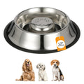 Neater Pet Brands Stainless Steel Slow Feed Bowl - Non-Tip & Non-Skid - Stops Dog Food Gulping, Bloat, Indigestion, and Rapid Eating (1-1/2 Cup)