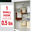Command Small Wire Toggle Hooks, 16 Hooks and 24 Strips, Damage-Free Hanging Wall Hook with Adhesive, No Tools Required, Great for Home, Kitchen,