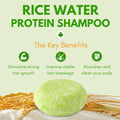 Muun Rice Water Shampoo and Conditioner Bar Pack 3 - Hair Growth, Thickening, Strengthening, anti Hair Loss, Volumize & Ph Balanced - Sulfate &