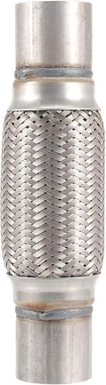 4 Pack 2 X 6 Inches Stainless Steel Heavy Duty Exhaust Flex Pipe, Double Braid Exhaust Flex Tube, Overall Length 10 Inches