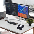 Eoocoo Ergonomic Mouse Pad with Wrist Support, Mousepad with Memory Foam Wrist Rest and Non-Slip Base for Computer, Cafe, Home & Office, 9.64 X