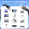 Cat 6 Ethernet Cable 5 FT 10Gbps 250Mhz, Outdoor & Indoor Network Cable for Router/Modem/Pc, RJ45 LAN Internet Cord with Snagless Design