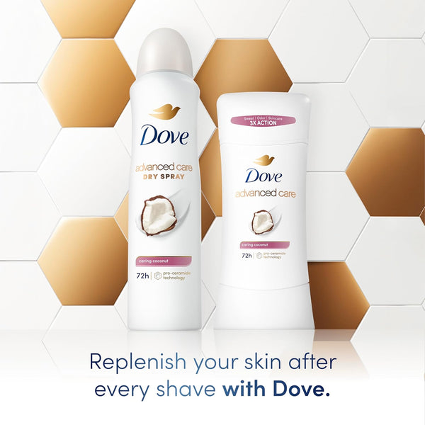 Dove Advanced Care Antiperspirant Caring Coconut, 2 Count Deodorant Stick for Women, for 48 Hour Protection And Soft And Comfortable Underarms,