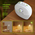 AUVON Rechargeable Battery Night Light, Mini with Motion Sensor, Warm White LED Stick-On Closet Light with Dusk to Dawn Sensor, Adjustable
