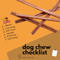 Cowdog Chews Beef Bully Stick: Odor-Free, Fully Digestible Beef Collagen Chews (5-7", 10 Count) - Natural, Grain-Free, Long-Lasting Collagen Bully
