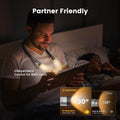 Glocusent Book Light, 3-Color & 6-Brightness Reading Light, Bendable Neck Light, 80-Hr Lasting Rechargeable Lamp, Perfect Book Light for Reading