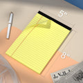 4 Pack Note Pads 5 X 8 Inch Yellow Legal Pads 5" X 8" College Ruled Writing Pads 80Gsm Recycled Yellow Paper Notepad Small Legal Pads Perforated