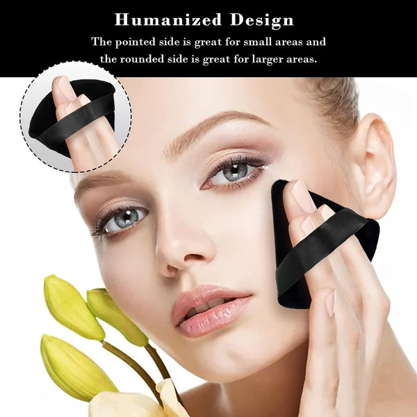 8Pcs of Triangular Powder Puff Makeup Sponges, Made of Super-Soft Velvet, Designed for Contouring, Eye, and Corner, Beauty Blender Foundation