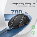 TECKNET Wireless Mouse Rechargeable, 2.4G USB-A Silent Mouse, Quiet Click, 6 Adjustable 4800 DPI, Cordless Computer Mice, Ergonomic Mice for