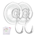 VIS'V Wreath Hanger, Large Suction Cup Wreath Hooks with Wipes, Heavy Duty, 22 LB Capacity, Removable and Reusable, Clear, 8 Pcs