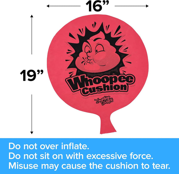 Laughing Smith Jumbo Sized 16 Inch Whoopee Cushion - Giant Whoopee Fart Toy for Kids - Makes Great Big Mega Woopie Fart Sounds - the Funniest Fart
