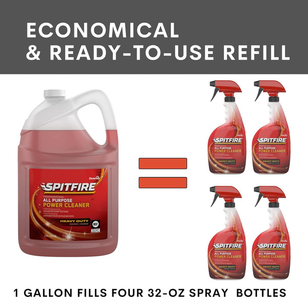 Spitfire CBD540045 Professional All Purpose Power Cleaner, Heavy Duty Degreaser Removes Resin, Paint, Oil, Ink, Gum, Pine Scent, Ready-To-Use