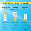 E.L.F. SKIN Suntouchable Invisi-Stick SPF 50, Clear Sunscreen for a Natural Finish, Made with Moisturizing Sunflower Seed Oil, Vegan & Cruelty-Free