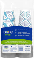 Dixie to Go Medium Paper Coffee Cups with Lids, 12 Oz, 26 Count, Disposable Cups for On-The-Go Hot Beverages