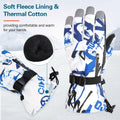 American Trends Ski Gloves for Men Women Waterproof Snow Ski Gloves for Winter Snowboard