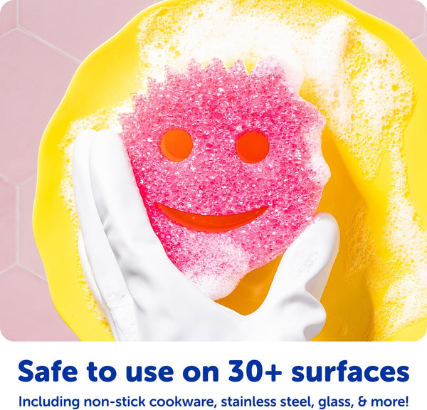 Scrub Daddy Scrub Mommy Sponges - Dish Scrubber + Non-Scratch Cleaning Sponges Kitchen, Bathroom + Multi-Surface Safe - Dual-Sided Dish Sponges