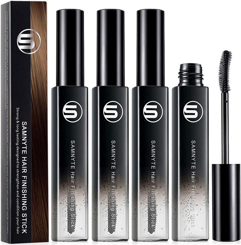 Samnyte Hair Finishing Stick, (4 Pack) Flash Moment Flyaway Control and Shiny Mascara for Baby Hair and Broken Flyaways, Non-Greasy Formula for Women
