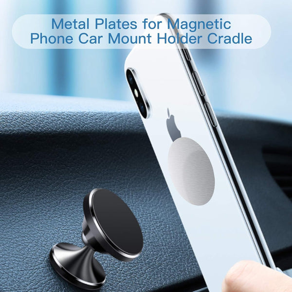 OWLKELA Mount Metal Plate for Phone Magnet Car Mount Holder Cradle with Adhesive, Universal Replacement Sticker Compatible with Magnetic Mounts -