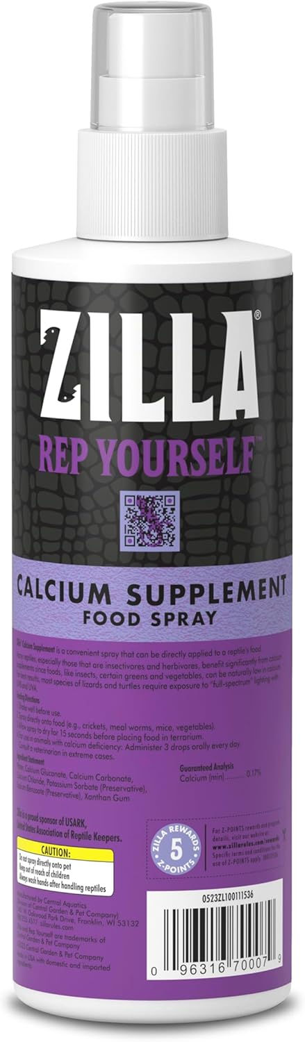 Zilla Calcium Supplement Spray 8 Oz.