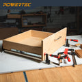 POWERTEC 12 Inch Steel Bar Clamps W/ 600 Lbs Loads Limit & 2-1/2" Throat, Quick Adjust & Release F Clamp with Micro-Adjustment Handle for