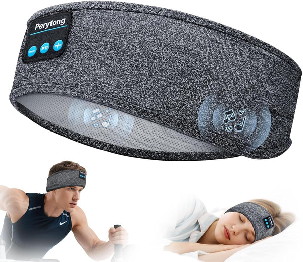 Perytong Sleep Headphones Wireless, Bluetooth Sports Headband Headphones with Ultra-Thin HD Stereo Speakers Perfect for