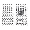 Tool Daily Pressure Washer O Rings Kit for Pump, Hose, Gun, Wand, Coupler, Adapter, Nozzle, 18 Sizes, 100 Pieces
