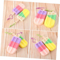 2Pcs Ice Cream Shaped Bath Ball Soft Bathing Towel Creative Bath Flower Shower Body Rubbing Towel Random Style Exfoliating Bath Sponge Body Sponge