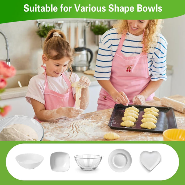 Plastic Bowl Covers for Bread Proofing, Thickened Transparent Fits Bowls up to 10", Shower Caps for Sourdough Bread