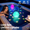 Rechargeable Floating Pool Lights, 6 Inch Light up Pool Balls with Underwater Lights Show, Color Changing LED Pool Light That Float, IP68