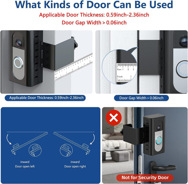 KIMILAR Anti-Theft Video Doorbell Mount Compatible with Ring/Blink Wireless Video Doorbell, Adjustable Mounting Bracket Accessories for Houses,